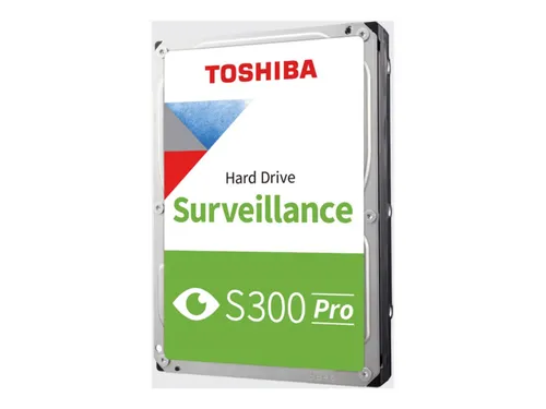 Toshiba S300 PRO Surveillance 8TB - Festplatte für Überwachungssysteme mit hoher Kapazität, optimiert für 24/7-Betrieb und zuverlässige Datenaufzeichnung.