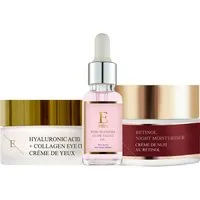 33. Retinol Nachtmilchcreme 50ml + Hyaluronsäure + Kollagen Pro Alternde Augentropfen 30ml + Rosa Blüten Glanz Gesichtsöl 30ml