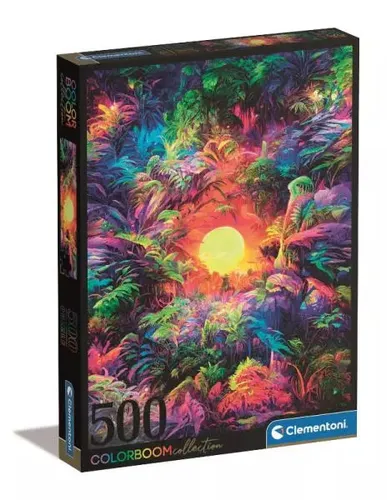 Puzzle 500 Color Boom Psychedelic Jungle Sunrise Clementoni 8005125355181