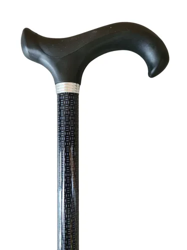 Gehstock Derbygriff Höhenverstellbar Black & Grey Spazierstock Mobilitätshilfe