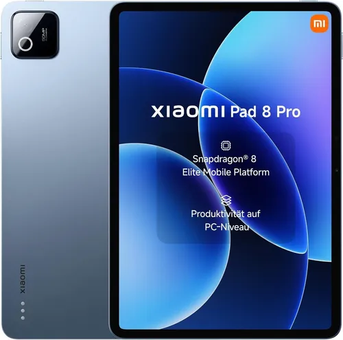 Xiaomi Pad 8 Pro 512GB - Blau - Snapdragon 8 Elite Tablet - Entdecken Sie das leistungsstarke Xiaomi Pad 8 Pro mit 512GB Speicher und 12GB RAM. Genießen Sie brillante IPS LCD-Anzeigen und eine lange Akkulaufzeit für vielseitigen Einsatz.