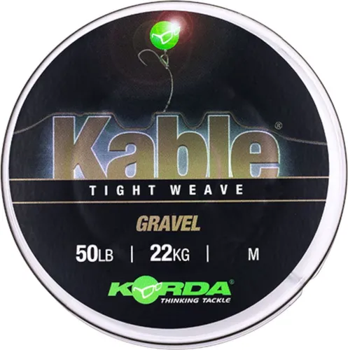 Korda Kabel Tight Weave 7m Gravel 50LB 22kg - Vorfachschnur