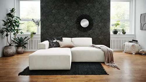 Home affaire Ecksofa Noord mit Kedernaht, 227 cm, L-Form in beige von Home Affaire