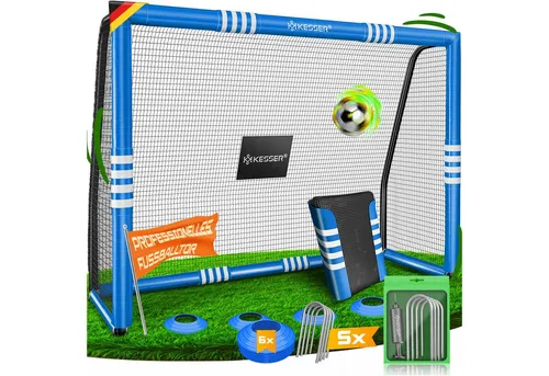 KESSER® Fußballtor 240cm – Hochwertiges und wetterfestes Fußballtor - Fußballtore mit robustem Stahlrahmen, UV-beständigem Netz und umfangreichem Zubehör für sicheres Schusstraining im Freien – ideal für Kinder und Erwachsene.