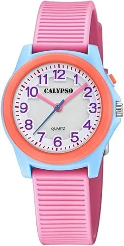 Calypso Kinderuhr K5823/2 - Wasserdicht und farbenfroh - Armbanduhren | Stylische Kinderuhr mit 10 ATM Wasserdichtigkeit, ideal zum Schwimmen und Spielen. Bequemer Tragekomfort dank weichem Kunststoffarmband.