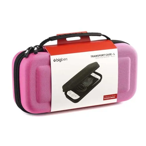BigBen Interactive - Hartschalentasche für Zubehör, Rosa (Nintendo Switch)