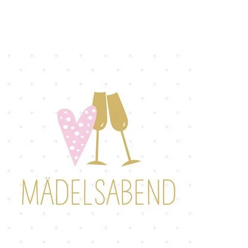 kleine Cocktailservietten Mädelsabend 25x25cm 20