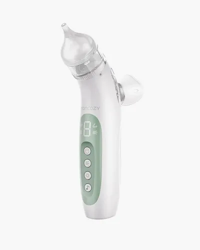 Momcozy BN007 BreezyClear Elektrischer Nasensauger 2-in-1 mit Sprühfunktion - Effektiver elektrischer Nasensauger mit 65 kPa Saugkraft und leiser Anwendung. Die Sprühfunktion erleichtert die Reinigung und sorgt für eine stressfreie Pflege für Ihr Baby.