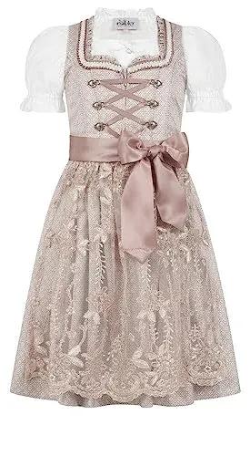 Nübler Dirndl Mädchen 3-teiliges Set in pink von Nübler