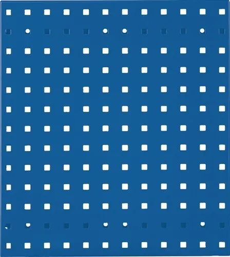 Lochplatte B450xL500mm enzianblau RASTERPLAN - Sonstige Elektroinstallationsartikel, flexibel und ausbaufähig für Wände oder Werkbänke, aus robustem 1,25 mm Stahlblech, pulverbeschichtet und verstärkt für hohe Stabilität.