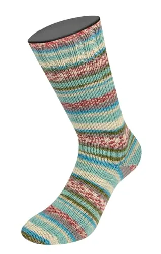 LANA GROSSA Landlust Sockenwolle 100g | Merinowolle in vielen Farben - Hochwertige Mischwolle für strapazierfähige Socken: 80% Merinowolle und 20% Polyamid sorgen für Weichheit und Langlebigkeit. Ideal für kreative Projekte mit 420m Lauflänge!
