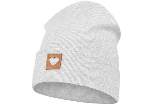 Smarilla Jerseymütze Mädchen Mütze Beanie Übergangsmütze gerippt Breiter Bund