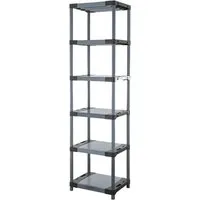 PROREGAL Kunststoffregal Big Grey Bear Extra-Tall 220 x 60 x 46 cm - Das extra hohe Kunststoffregal BIG Grey Bear von PROREGAL bietet eine Fachlast von 160 kg und ist ideal für Garagen, Werkstätten und mehr. Schneller Aufbau und einfache Reinigung dank PVC-Oberfläche.