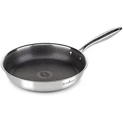 Premium Bratpfanne Rosmarino HexaPRO - 28 cm - Hochwertige Edelstahl-Pfanne mit unzerstörbarer PFOA-freier Antihaftbeschichtung, ideal für alle Herdarten und bis 220°C ofenfest, perfekt für gesundes Kochen.