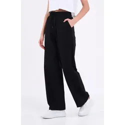 COMEOR Jogginghose Damen für lässigen Komfort und modernen Stil mit weitem Bein schwarz XXL