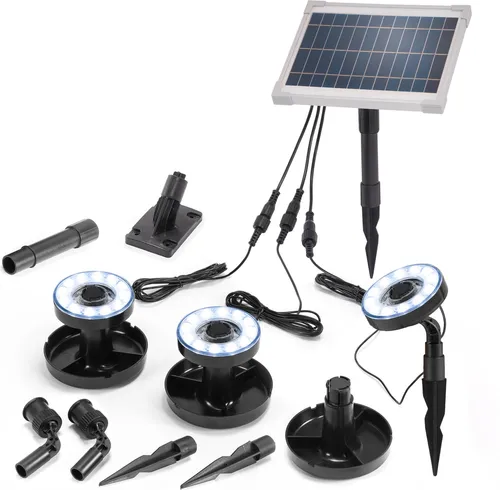 esotec LED Teichleuchte Solar 3er Set mit Kaltweißem Licht - Drei leistungsstarke Solarstrahler für Garten und Teich, einfach zu installieren, mit langlebigen LEDs und bis zu 10 Stunden Leuchtdauer. Ideal für stimmungsvolle Beleuchtung über und unter Wasser.