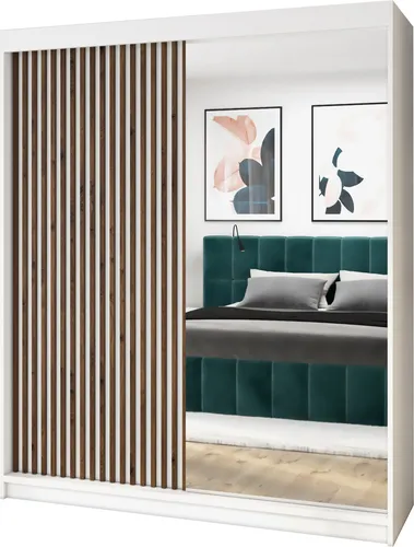 A&J MöbelLand Schwebetürenschrank mit Spiegel in weiß von Mebloland