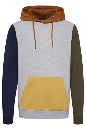 Blend Lampert Herren Kapuzenpullover - Stone Mix Hoodie Größe L - Kapuzenpullover für Herren mit farbenfrohem Colorblock Design, aus nachhaltiger Baumwolle, ideal für Freizeit und Sport.