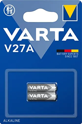 VARTA Batterien V27A - 2 Stück Alkaline 12V, kompakte Stromquelle mit langanhaltender Leistung für Uhren und Fernbedienungen