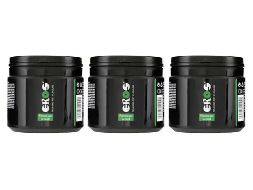 Megasol Cosmetic GmbH Gleitgel EROS Pleasure Gel UltraX auf Silikon-Wasserbasis - 3 x 500 ml