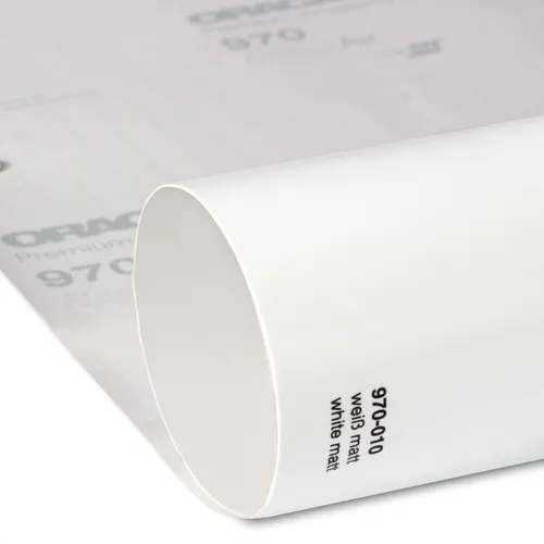 Oracal Autofolie Weiß Matt (28€/m²) 0,5m x 1,52m 970RA 010 Folie Blasenfrei 🚗✔️