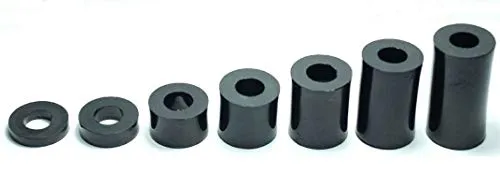 10x DISTANZHÜLSEN KUNSTSTOFF M5 SCHRAUBE 4MM BIS 30MM UNTERLEGSCHEIBEN 5x10 ROHR RUND HÜLSE Abstandhalter (Länge L = 4mm)