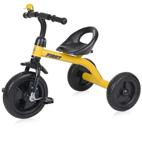 Lorelli Dreirad Tricycle First für Kinder ab 3 Jahren - Dreirad mit ergonomischem Sitz für maximalen Komfort, integrierter Klingel für Sicherheit und stabilen EVA-Reifen für sichere Fahrten. Ideal für kleine Abenteuer!