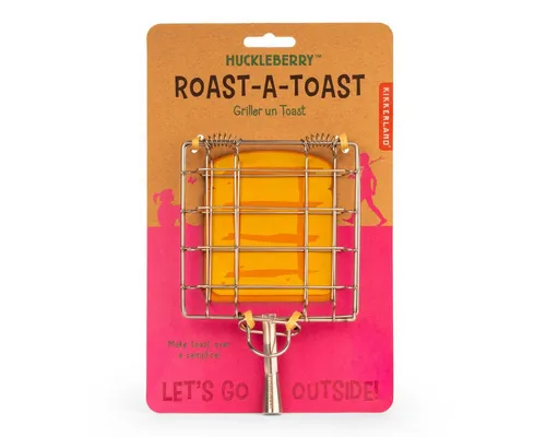 Kikkerland Grillzange Kinder Camping Outdoor Toast über Feuer grillen Edelstahl 16x20x3cm - Mit der Roast-A-Toast Grillzange wird das Zubereiten von Snacks am Lagerfeuer zum Erlebnis! Ideal für kleine Camper, einfach zu reinigen und perfekt für leckere Toasts und mehr.