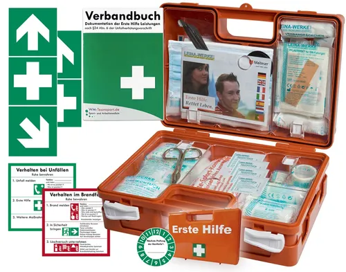 WM-Teamsport Erste-Hilfe-Koffer Erste-Hilfe-Koffer (K) nach aktueller DIN 13157 + Aufkleber