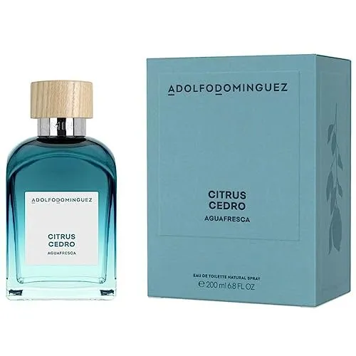 Adolfo Dominguez Agua Fresca Citrus Cedro Eau de Toilette 200 ml - Eau de Toilette mit erfrischendem Zitrusduft, ideal für Damen und Herren, belebt die Sinne und sorgt für langanhaltende Frische.