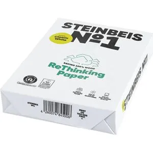 Steinbeis No.1 Classic White, A4, Kopierpapier, Recycling, 80g/qm, presseweiß, 500 Blatt