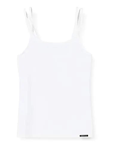Skiny Mädchen Essentials Girls Spaghettishirt Unterhemd, Weiß, 176 EU