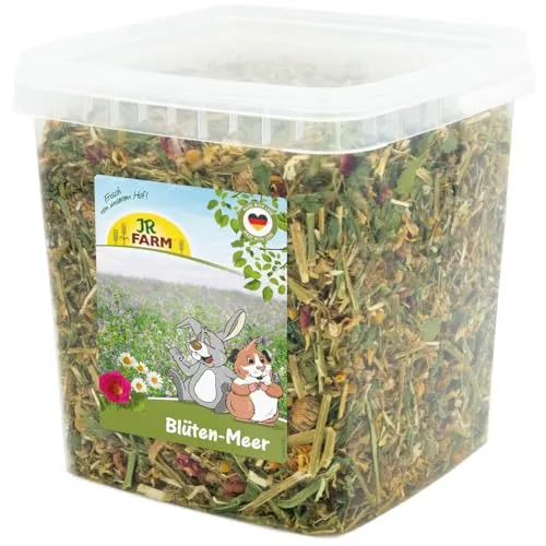 JR Farm Blüten-Meer 600 g im Eimer (Kräuter für Zwergkaninchen und Nager, Ergänzungsfuttermittel)