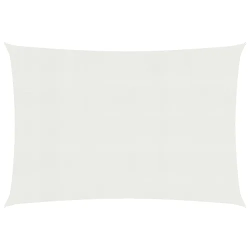 The Living Store Sonnensegel 160 g/m² Weiß 2,5x3 m HDPE