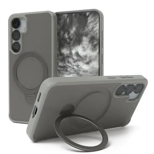 EAZY CASE MagSafe Handyhülle für Samsung Galaxy S25 – 360° drehbar & stoßfest - Vielseitige Handyhülle mit integriertem 360° Ring für flexible Betrachtungswinkel. Kompatibel mit induktiven Ladegeräten und ideal für den Alltag – schützt dein Smartphone zuverlässig.