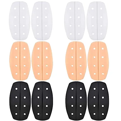 Silikon-BH Schulterpolster,6 Paar BH Gurt Halter Atmungsaktiv Antirutsch,Für träger, BH Träger Silikonpads Schulterschutz Unsichtbare Bra Strap Pad Halter