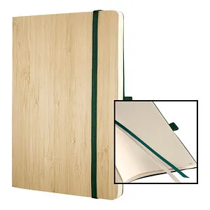 SIGEL Notizbuch Bambus ca. DIN A5 punktkariert, beige Softcover 194 Seiten, 1 St.