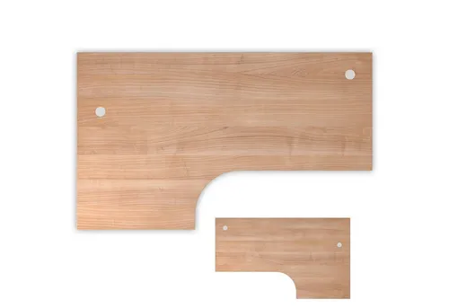 bümö Tischplatte DIY Schreibtischplatte, Eckform: 200 x 120 cm- Dekor: Nussbaum