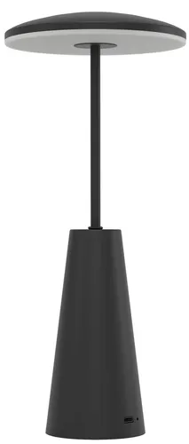 EGLO LED Außen-Tischlampe PICCOLA Schwarz mit Touchdimmer - Elegante Außen-Dekoleuchte mit IP54 Schutz, kabellosem Akku und dimmbarem Licht in verschiedenen Farben, ideal für Terrasse oder Balkon.