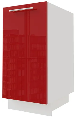 Feldmann-Wohnen Unterschrank, Rot, Weiß, Holz