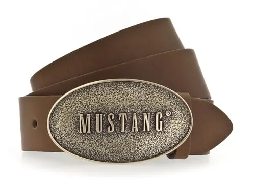MUSTANG Damen Gürtel - 100% Echtleder - Herren-Gürtel mit 35 mm Breite und ovaler Koppelschließe, ideal für einen eleganten Look.
