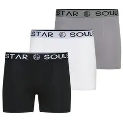 SOULSTAR Boxershorts MUBOXER3 (Packung, 3-St., 3er-Pack) Basic Herren Unterhosen Unterwäsche Extra Weiches Material Männer schwarz M