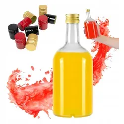 Elegante Glasflasche (0,5 L) Für Liköre, Wein Und Säfte + Verschluss