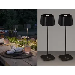 2er Set kabellose Akku Tischlampen – Wiederaufladbar & flexibel - Elegante USB-wiederaufladbare Tischleuchten aus Aluminium, ideal für Terrasse und Balkon. Mit stufenloser Dimmfunktion und anpassbarer Lichtfarbe für stimmungsvolles Ambiente. Perfekt für den Outdoor-Bereich!
