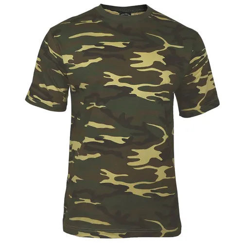 Mil-Tec Herren T-Shirt Woodland Camouflage M