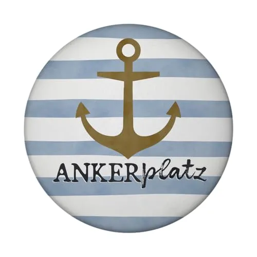 Anker Magnet mit Flaschenöffner rund mit Spruch Ankerplatz Liegeplatz am Meer maritim Lieblingsplatz für Küstenkinder - Zuhause im Norden