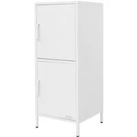 ML-Design Aktenschrank 40x101,5x40 cm Weiß aus Stahl mit 2 Türen - Kompakter Metall-Aktenschrank mit 2 Türen und verstellbaren Regalböden. Ideal für Büro und Homeoffice, bietet er eine flexible und platzsparende Lösung für Ordnung und Übersicht.
