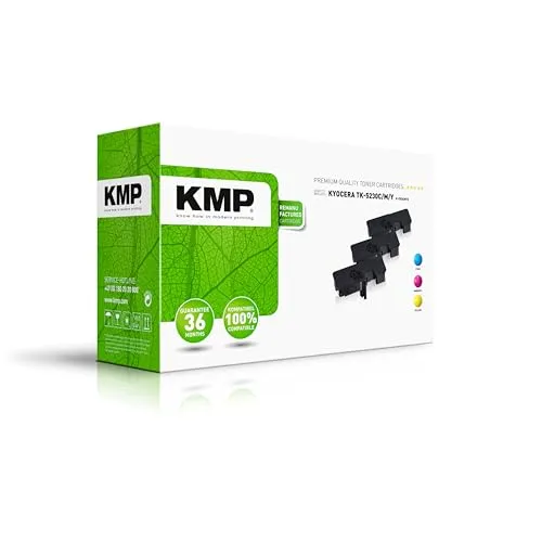 KMP K-T83CMYX Toner 3er-Set - kompatibel mit Kyocera TK-5230C M Y, hohe Druckqualität und umweltfreundliche Wiederaufbereitung für 6600 Seiten