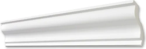 Decosa Deckenleiste S100 (Sylvia) 70x70 mm, 2 m - Leisten aus Polystyrol für stilvolle Raumgestaltung, ideal zum Veredeln von Decken und Wänden mit minimalem Aufwand.