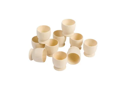 EDUPLAY Experimentierkasten Holzeierbecher 10er Set